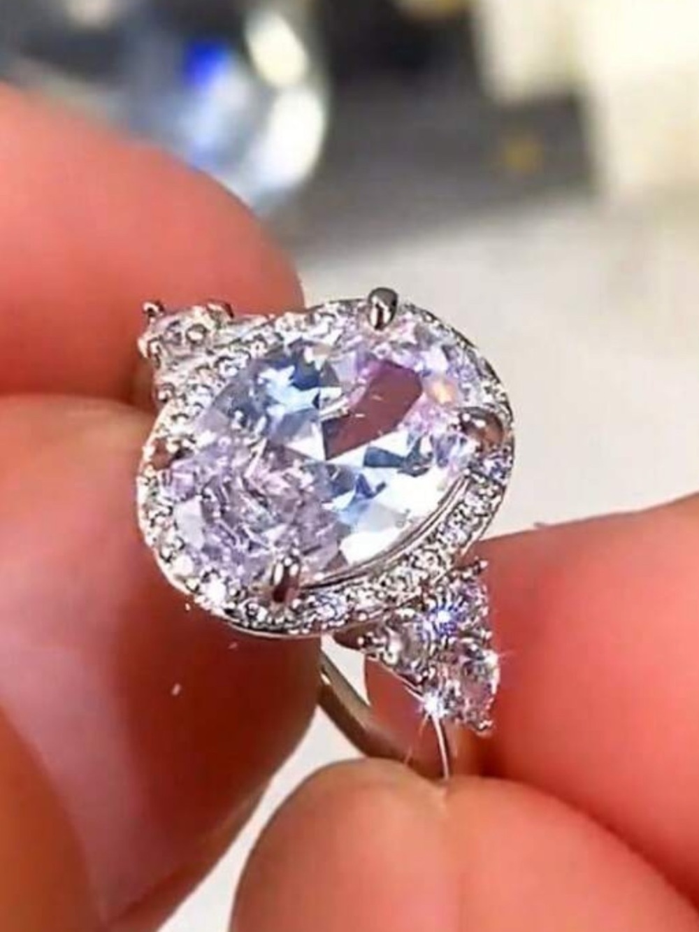 Silver cz ring - Picture 3 of 4